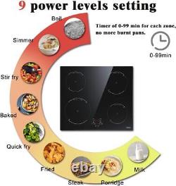 Induction Hob, 4 Zones, 60cm, 6400W, Touch Control