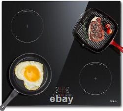 Induction Hob, 4 Zones Built-in Electric Hob 60cm Induction Cooker 6400w Touch c