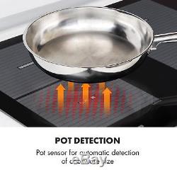 Induction Hob 6 Zones 10800W Electric Ceramic Hot Plate Cooker Built-in Black
