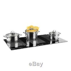 Induction Hob 6 Zones 10800W Electric Ceramic Hot Plate Cooker Built-in Black