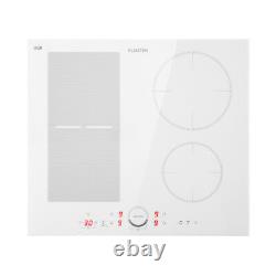 Induction Hob 60 cm 4 Ring White Glass Ceramic Electric Induction Range Cooker
