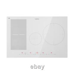 Induction Hob 77 cm 4 Ring Glass Ceramic Induction Range Cooker Electric White