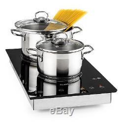 Induction Hob Hot Plate Ceramic Halogen Built-In Freestanding Glass Touch 3000W