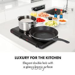 Induction hob Electric Cooker Stove Portable 2 Zones Glass Ceramic 5 Level 2500W