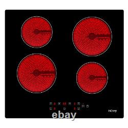 IsEasy 4 Zone Electric Ceramic Hobs Built-in Cooktop Touch Control Timer 6000W