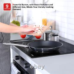IsEasy 60cm 4 Zone Induction Hob Built-in Touch Control Black & Timer Child Lock
