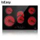 Iseasy 77cm Ceramic Hob Electric 5 Zone Touch Control Built-in Timer 8600w Black