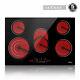 Iseasy 5 Burners Electric Ceramic Hob Built-in Touch Control With Child Lock Uk