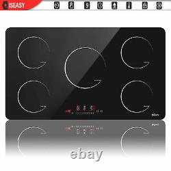 Iseasy LI5-01 Black Ceramic Five Hobs, Touch Control Child Lock can be Timed UK