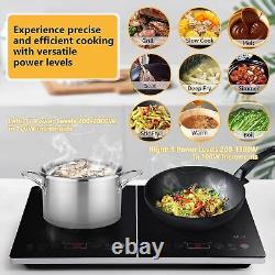 KPUY 2800W Double Electric induction Hob 2 Zone Touch Control Dual Hot Plate