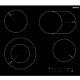 Karinear Ceramic Hob 60cm Built-in 4 Zones Electric Cooktop With Extendable Zone