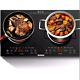 Karinear Double Ceramic Hob, Plug In 2 Zone Electric Ceramic Hob Knc-pf602sgb