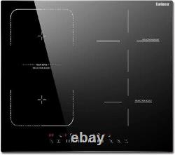 Karinear Induction Hob, Upgraded 4 Zones Electric Hob 60 cm with Boost Function