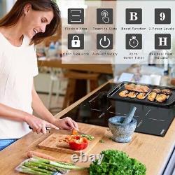 Karinear Induction Hob, Upgraded 4 Zones Electric Hob 60 cm with Boost Function