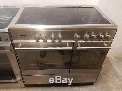 Kenwood Electric Range Cooker Double Oven Ceramic Hob Fan Assisted Oven 90cm