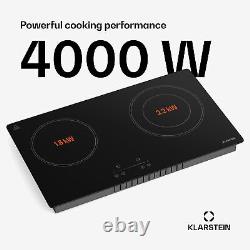 Klarstein CeramEase Slim VTC Ceramic Hob 60 cm Glass Ceramic 2 Hobs Touch Timer