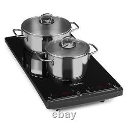 Klarstein Slim Induction Hob 2 Hot plates 2900W Black Kitchen Cooking Top