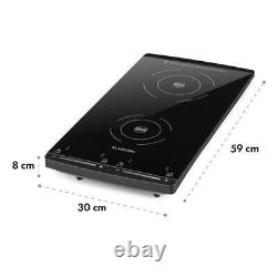 Klarstein Slim Induction Hob 2 Hot plates 2900W Black Kitchen Cooking Top