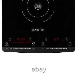 Klarstein Slim Induction Hob 2 Hotplates 2900W 60-240° C Black Glass Timer Touch