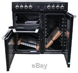 Leisure 90cm Electric Range Cooker Ceramic Hob CS90C530K 3 Ovens Black #1846