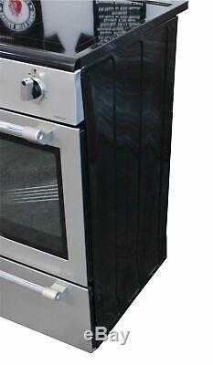 Leisure Electric Range Cooker 100 cm Ceramic Hob 2 Ovens Silver CK100C210S #2221