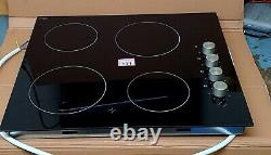 Matrix MHC101FR Four Zone Black Glass Easy Clean Side Control Ceramic Hob