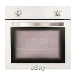 Matrix White Electric Fan Oven, Cookology Ceramic Hob & Curved Glass Hood Pack
