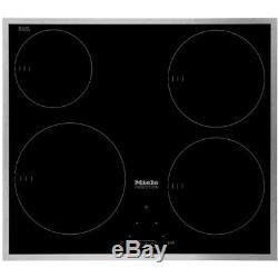 Miele KM 6115 Electric Induction Hob Black with stainless steel frame