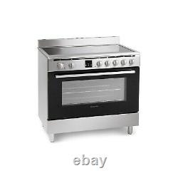 Montpellier 90cm Electric Single Oven Range Cooker With Ceramic Hob Stainless