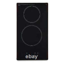 Montpellier CER31NT Black 30cm 2 Zone Domino Touch Control Electric Ceramic Hob