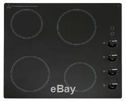 Montpellier CKH61 60cm Built-in Electric Ceramic Glass Hob with Knob Control