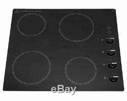 Montpellier CKH61 60cm Built-in Electric Ceramic Glass Hob with Knob Control