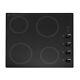 Montpellier Ckh61 Integrated Black 4 Zone Ceramic Hob With Side Knob Controls