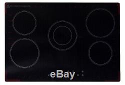 Montpellier CT750 75cm 5 Zone Touch Control Electric Ceramic Hob Black