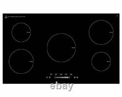 Montpellier INT905 90cm Black Glass Induction Hob Electric Touch Control NEW
