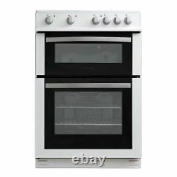 Montpellier MDC600FW 60cm Double Oven Electric Cooker with Ceramic Hob White