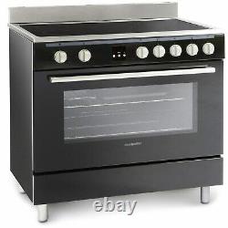 Montpellier MR90CEMK 90cm Electric Single Oven Range Cooker With Ceramic Hob B