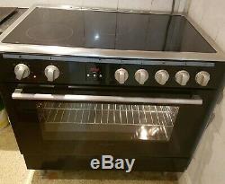 Montpellier MR90CEMK 90cm electric single oven range cooker with ceramic hob