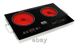 NJ-2B Infrared Double Hob Portable Cooker Ceramic Glass Touch Sensor Cooktop