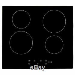 New 60cm Touch Control 4 Zone Electric Ceramic Hob Cooker Appliances in Black