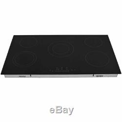 New Built in 90cm 5 Zone Frameless Touch Control Electric Ceramic Hob 8.6KW