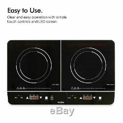 New Induction smart Hob Double Electric Twin Digital Hot Plate Ceramic 2 Ye Warr