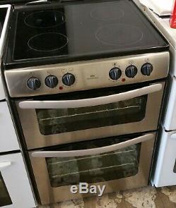 New world electric cooker with double oven and ceramic hob