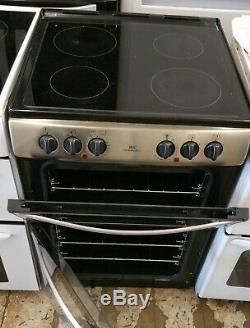 New world electric cooker with double oven and ceramic hob