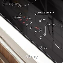 Noxton Plug in Induction Hob, 4 Zones Electric Hob 60cm, Touch Control with to