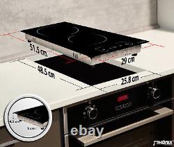 Phoenix PC-302T Glass Ceramic Hob 2 Zones Built IN Oven Cooktop Timer