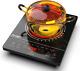 Portable Ceramic Hob Led Touch Screen 2000w Electric Cooktop Timer Child Lock