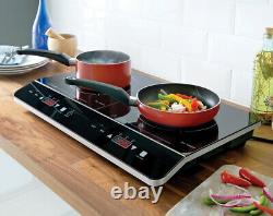 Quest Digital Double Induction Hob/Hot Plate with Heat & Temperature Control