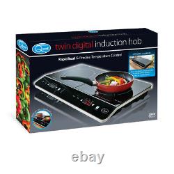 Quest Digital Double Induction Hob/Hot Plate with Heat & Temperature Control