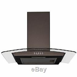 SIA 60cm Black Single Fan Oven, 4 Zone Ceramic Hob And Curved Glass Cooker Hood
